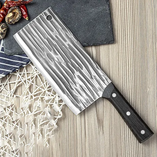 Miniatura 3 de Cuchillo de chef profesional, acero inoxidable de alta resistencia de 7.5 pulgadas, hoja de cocina afilada con mango de plástico (1)
