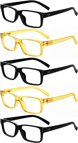 Miniatura 10 de Eyekepper Paquete de 7 lentes de lectura con bloqueo de luz azul para hombres +1.50 Bloqueador de luz azul b40 – 7 pares