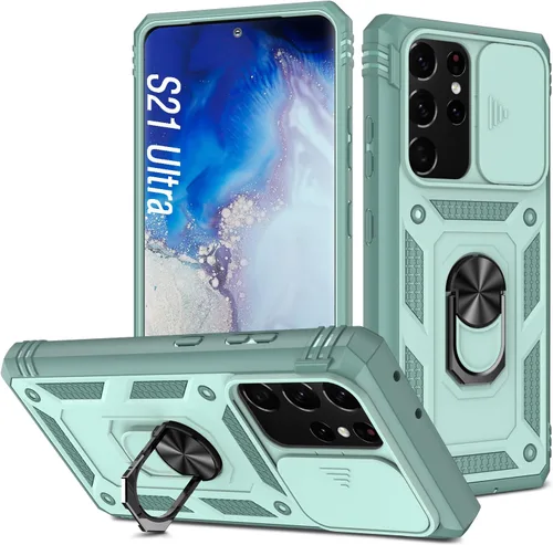Miniatura 21 de Funda para Galaxy S22 Ultra, a prueba de golpes, resistente a los impactos con lente deslizante Funda protectora para Samsung Galaxy S22 Ultra 4G/5G