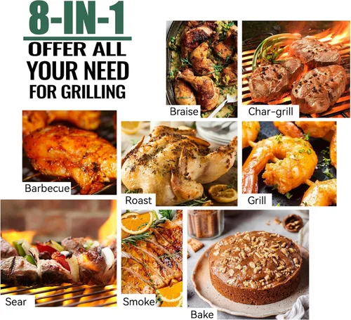 Miniatura 6 de Z GRILLS Parrilla de pellets de madera 2026 de 200 A, ahumador de pellets con controlador PID V3.0, sondas de carne, área de cocción de 202 pulgadas