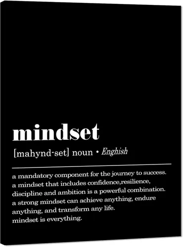 Miniatura 83 de Mindset is Everything - Lienzo motivacional para la oficina, arte de pared con citas inspiradoras de emprendedor, impresión de póster para sala