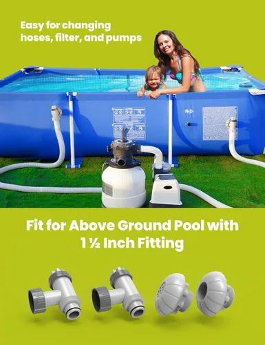 Miniatura 2 de SUMMERBUDDY Piezas de piscina sobre el suelo, pieza de repuesto de bomba de piscina para Intex/Bestway/Coleman con válvula de émbolo, colador