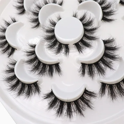 Miniatura 64 de Veleasha Pestañas postizas de manga puntiagudas, 100% hechas a mano, aspecto natural, pestañas postizas ligeras con banda transparente suave