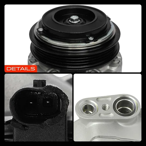 Miniatura 9 de A-Premium Compresor de aire acondicionado con embrague Compatible con Chevrolet Silverado 1500 2019-2024, Silverado 2500/3500 HD 2020-2025 y GMC