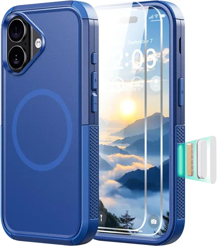 Miniatura 15 de Diverbox Funda para iPhone 13 [compatible con MagSafe] [con protector de pantalla] [a prueba de golpes] [a prueba de caídas] Funda de protección