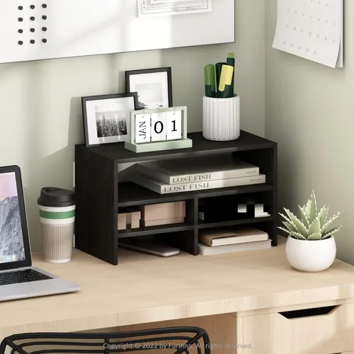 Miniatura 2 de Furinno Hermite Estantería Organizadora de Escritorio Librero, Espresso