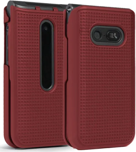 Miniatura 9 de Nakedcellphone Funda para LG Classic Flip, [Negro] Carcasa rígida a presión [textura de rejilla] para LG Classic Flip Phone L125DL