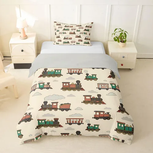 Miniatura 46 de Feelyou Race Car Duvet Cover Twin Size Boys Girls Speed Sports Car Bedding Set Breathable Soft Racing Comforter Cover 2Pcs Black White Checked