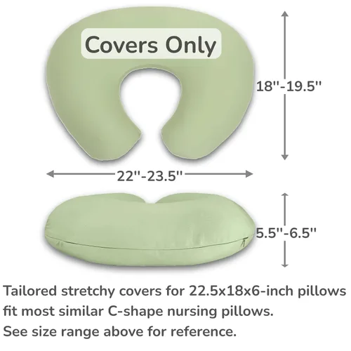 Miniatura 5 de Paquete de 2 fundas de almohada compatibles con Boppy Original para niña, fundas de almohada suaves y elásticas para lactancia materna, fácil