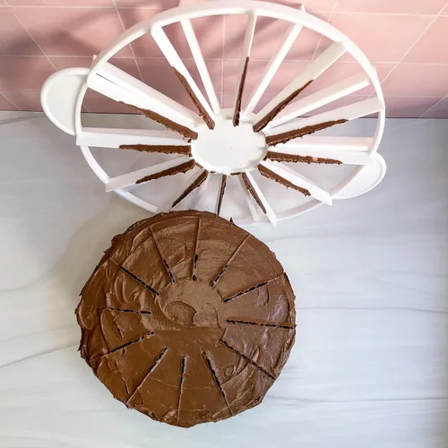 Miniatura 4 de Ateco Marcador de Porciones para Tarta, 10 o 12 Rebanadas, Funciona para Tartas de Hasta 16 Pulgadas de Diámetro