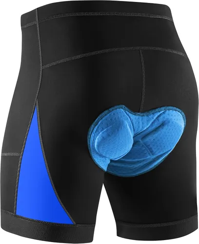 Heathyoga Pantalones cortos acolchados de bicicleta para hombre con bolsillos, pantalones cortos de ciclismo de montaña para hombre con acolchado