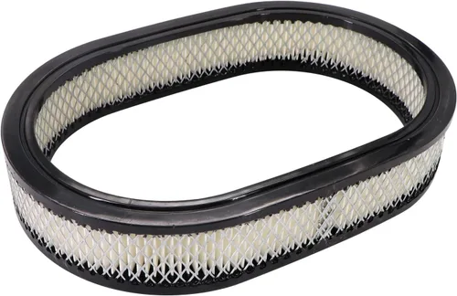Miniatura 5 de Conjunto universal de filtro de aire ovalado de aluminio pulido de 12 pulgadas, color negro, totalmente aletado, se adapta a carburadores de cuello