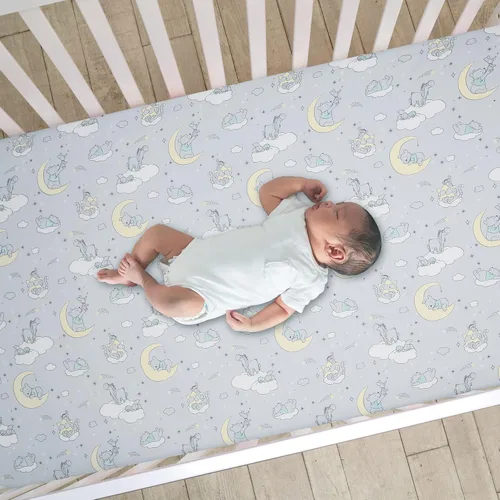 Miniatura 2 de Lambs & Ivy Disney Baby Cozy Friends Winnie The Pooh - Sábana ajustable para cuna gris Amigos acogedores de Pooh
