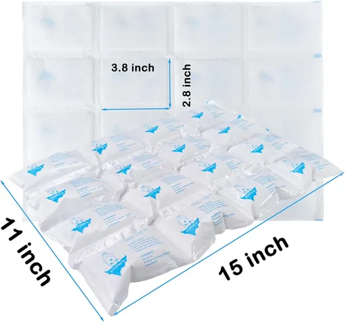 Miniatura 3 de Bolsas de hielo seco para envío de alimentos congelados, hojas de hielo frío reutilizables para enfriadores, bolsa de almuerzo, hojas de manta