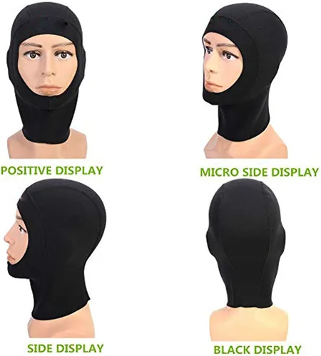 Miniatura 2 de Gorra de neopreno para buceo con protección UV, con ventilación de flujo para eliminar el aire atrapado, capucha de buceo duradera y elástica