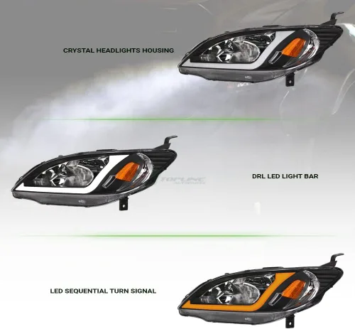 Miniatura 6 de 7422446340312 Compatible con Honda Civic 2004-2005 2 puertas coupé / 4 puertas sedán Switchback Barra de tira de LED secuencial estribos de luz