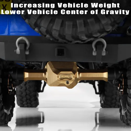 Miniatura 3 de GLOBACT Carcasa de eje trasero de latón resistente 11.99 oz Contrapeso para 1/10 TRX4 RC Crawler Car Upgrade Accesorios