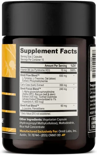 Miniatura 3 de ONNIT - Suplemento para el cerebro en cápsulas Alpha Brain