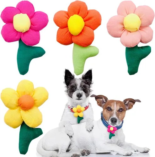 Miniatura 10 de PET SHOW Dijes de flores para perros pequeños de San Valentín, accesorios para perros medianos y grandes, gatos, cachorros, conejos, cerdos, lazos