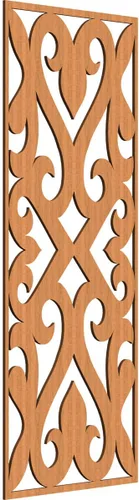 Miniatura 74 de Keene Paneles de pared decorativos de madera con calado, 9 3/8 pulgadas de ancho x 24 3/8 pulgadas de alto x 1/4 de alto, roble rojo rojo (Red Oak)