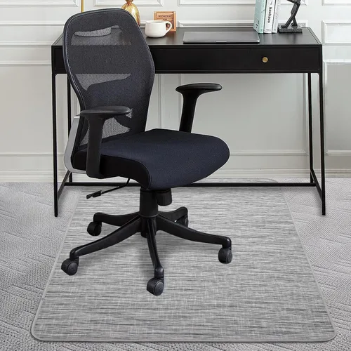 Miniatura 9 de AiBOB Tapete para silla para suelos alfombrados, material duro de alta calidad, tapete de oficina para escritorio de computadora en alfombra, fácil