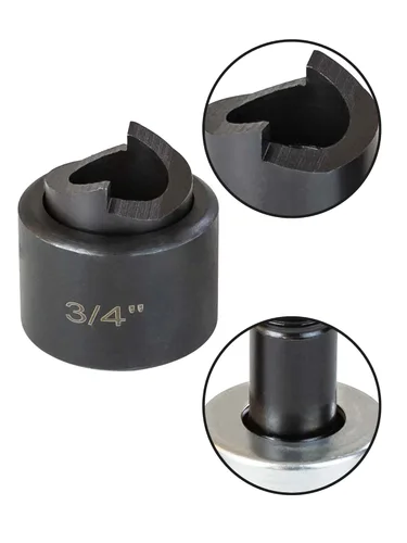 Miniatura 2 de Unidad perforadora de conducto de 3/4 pulgadas con perno de extracción manual, tamaño real de orificio de 1.115 pulgadas, uso versátil y capacidad