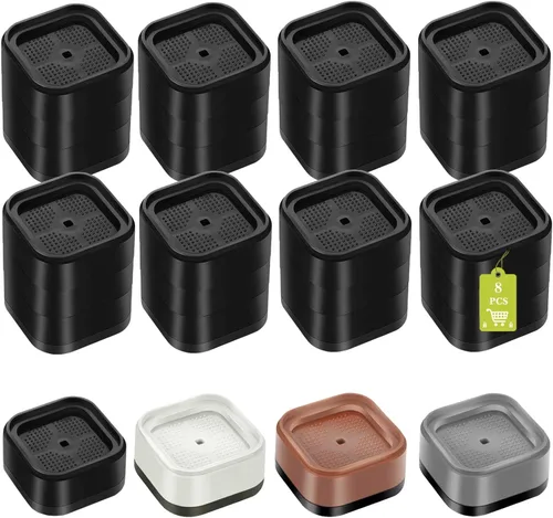 Miniatura 17 de Paquete de 12 elevadores de muebles de 1, 2 o 3 pulgadas, elevadores de cama ajustables resistentes para mesa, escritorio, sofá, silla, gabinete