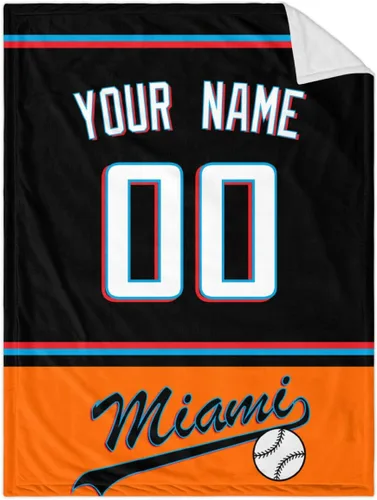 Miniatura 34 de ANTKING Manta personalizada con cualquier nombre y cualquier número, regalos para hombres, mujeres y bebés