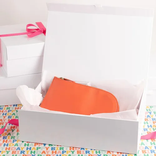 Miniatura 5 de Caja de regalo rígida, blanca, con cierre magnético, 14 x 9 x 4 pulgadas, cajas de regalo rectangulares con acabado blanco brillante (1 caja) Purple