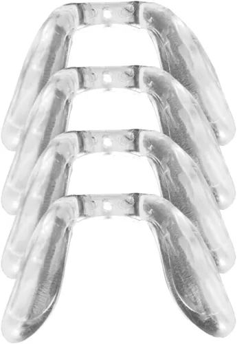 Beavorty Almohadillas nasales antideslizantes de silicona para lentes cómodos de uso, almohadillas de repuesto suaves y duraderas, 4 piezas de 0.90