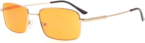 Miniatura 13 de Eyekepper Lentes de luz azul para hombre, para dormir mejor el 97% con bloqueo de luz azul, lentes de titanio con memoria flexibles, lentes teñidas