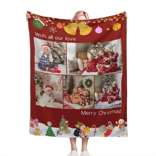 Miniatura 8 de EAQ Manta personalizada con collage de imágenes, es una manta personalizada para niños, adultos, familia, recuerdo, regalo