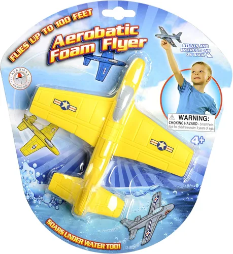 Miniatura 6 de Aeromax Volante de espuma acrobática. Seguro y suave para uso en interiores y exteriores. También se eleva bajo el agua, azul o amarillo