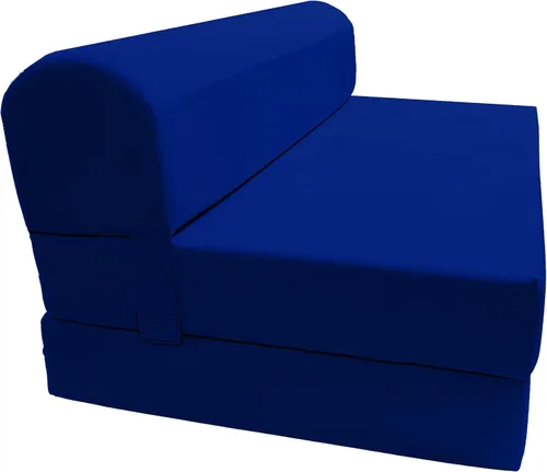 Miniatura 39 de D & D Futon Furniture Chair cama plegable de espuma, sofá de estudio, colchón de espuma doblado (6 x 36 x 70 pulgadas, azul real)