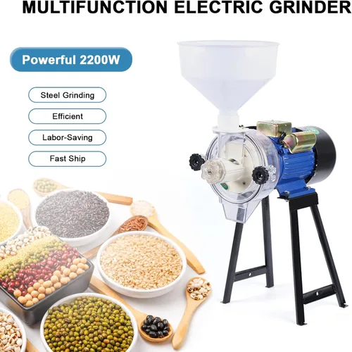 Miniatura 5 de Máquina moledora de leche de soja, molino de molino húmedo, máquina de molino húmedo-2.2KW 110V Máquina de molienda de harina de alimentación húmeda