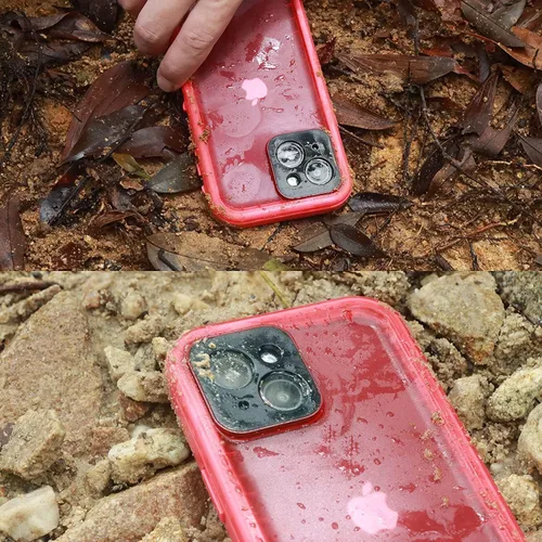 Miniatura 7 de SPORTLINK Funda impermeable para iPhone XR, protector de pantalla integrado a prueba de golpes, resistente al polvo, protección militar, resistente