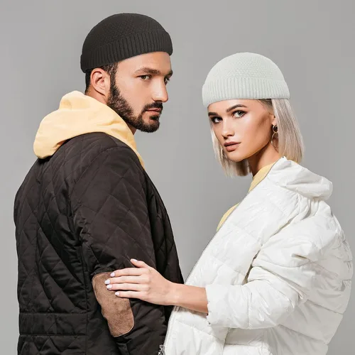 Miniatura 6 de Sombreros sin ala para hombre, gorro Docker, gorro de calavera, unisex, cálido, para invierno, ajustable, hebilla de cuero