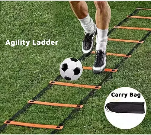 Miniatura 5 de Escalera de agilidad deportiva de 20 pies, equipo de entrenamiento de agilidad para fútbol, ejercicio, tenis, entrenamiento de piernas