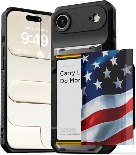 Miniatura 59 de VRS DESIGN Damda Glide Pro - Funda para iPhone 13 Pro, resistente funda semiautomática [4 tarjetas] con soporte para ranura para tarjetas compatible