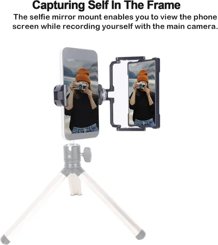 Miniatura 5 de NICEYRIG Plus - Kit de espejo para selfie con soporte de trípode de aluminio para iPhone 14/13/12/11 Pro, Pro Max, SE aplicable para YouTube Live