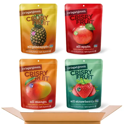 Miniatura 11 de Fruta liofilizada natural Crispy Green, manzana de una sola porción, sin azúcar añadida, 0.53 onzas (paquete de 12)
