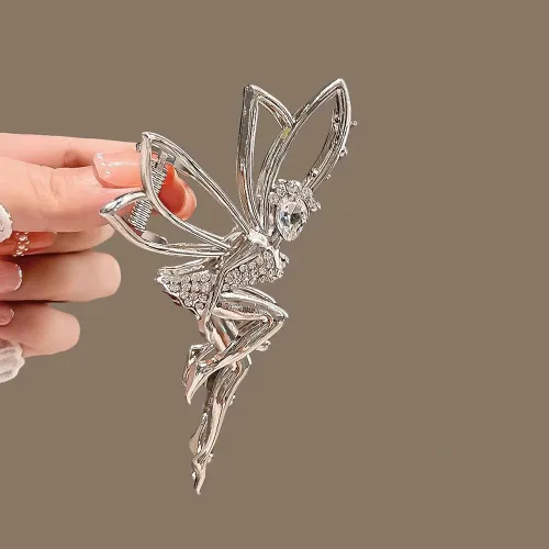 Miniatura 2 de Accesorios para el cabello plateado con diamantes de imitación de hada: horquillas de cristal de elfo, clips de metal y pasadores para niñas