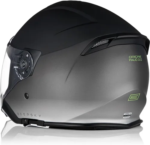 Miniatura 4 de ORIGINE Casco de motocicleta de cara abierta 3/4 con doble visera para scooters, aprobado por DOT