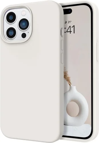 Miniatura 22 de Telaso Funda compatible con iPhone 14, silicona líquida de gel suave de goma, funda delgada y fina con forro de microfibra, funda protectora