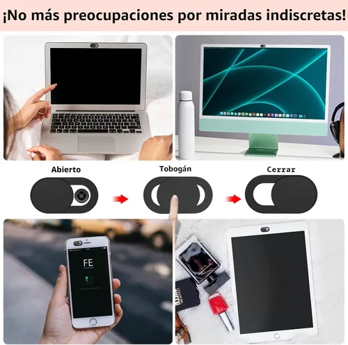 Miniatura 6 de Yilador Funda para cámara web (paquete de 3), funda ultradelgada de 0.03 pulgadas para cámara de portátil para iPhone, iPad, MacBook Pro