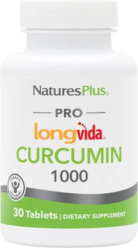 NaturesPlus PRO Longvida Curcumina 1000 mg - 30 tabletas - Promueve la protección saludable de los radicales libres - Sin OMG, vegano y sin gluten -
