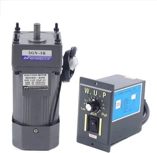 Miniatura 24 de Motor de engranajes eléctrico 120W DC 24V Reductor de engranajes helicoidal Caja de engranajes Motor eléctrico de engranajes RV 50K 35Nm Motor 120W