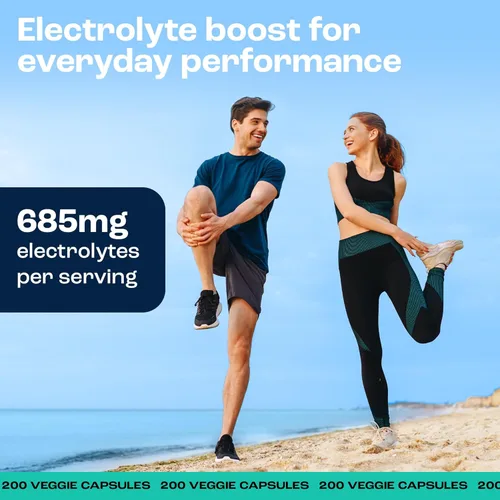 Miniatura 5 de KEY NUTRIENTS Tabletas de electrolitos, 200 cápsulas, sal para deshidratación, electrolitos en ayunas, píldoras de sal con electrolitos, sin azúcar