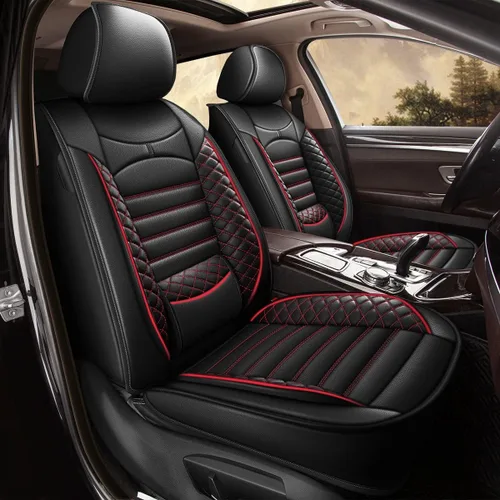 Miniatura 34 de Fundas de asiento de auto para Ford Fusion 2010-2020: juego completo de fundas protectoras de asiento impermeables de piel sintética compatible