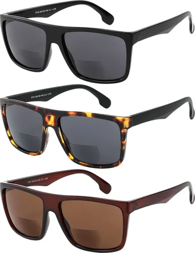 Miniatura 7 de Yogo Vision Lentes de sol bifocales de lectura para hombres y mujeres, estilo retro, protección solar UV400, lentes de lectura para exteriores +1